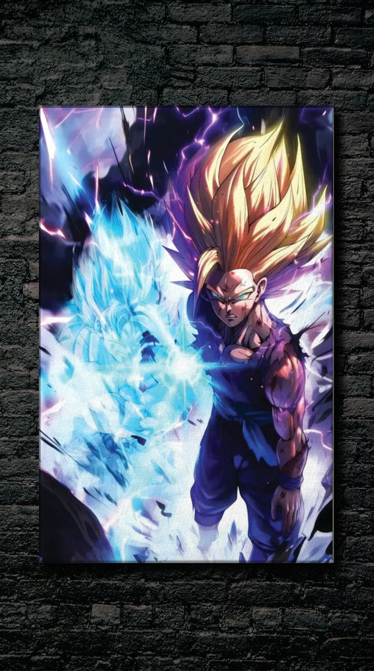 Anime Art acrylic wall art on a dark brick wall