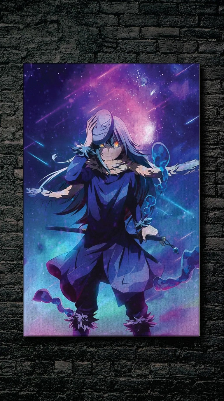 Anime Art acrylic wall art on a dark brick wall