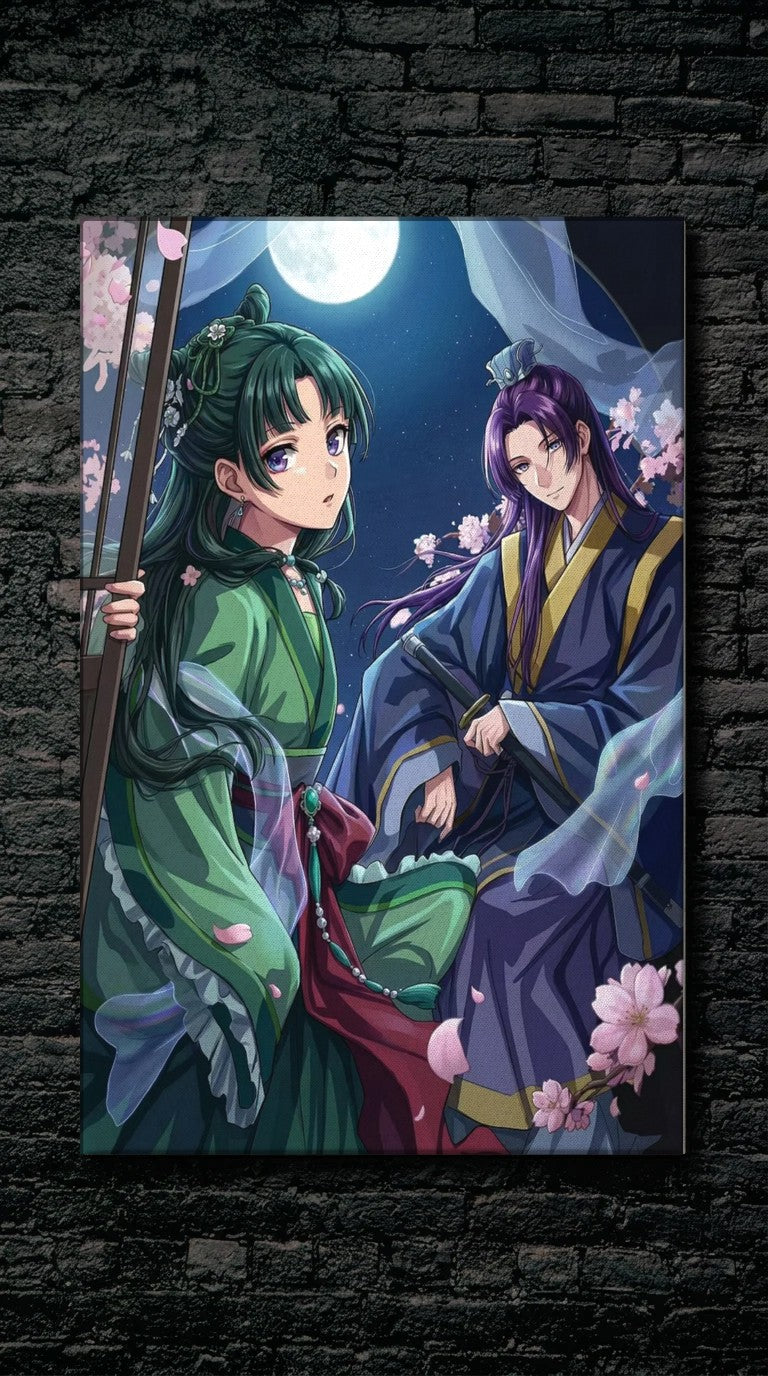 Anime Art acrylic wall art on a dark brick wall