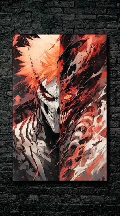 Anime Art acrylic wall art on a dark brick wall