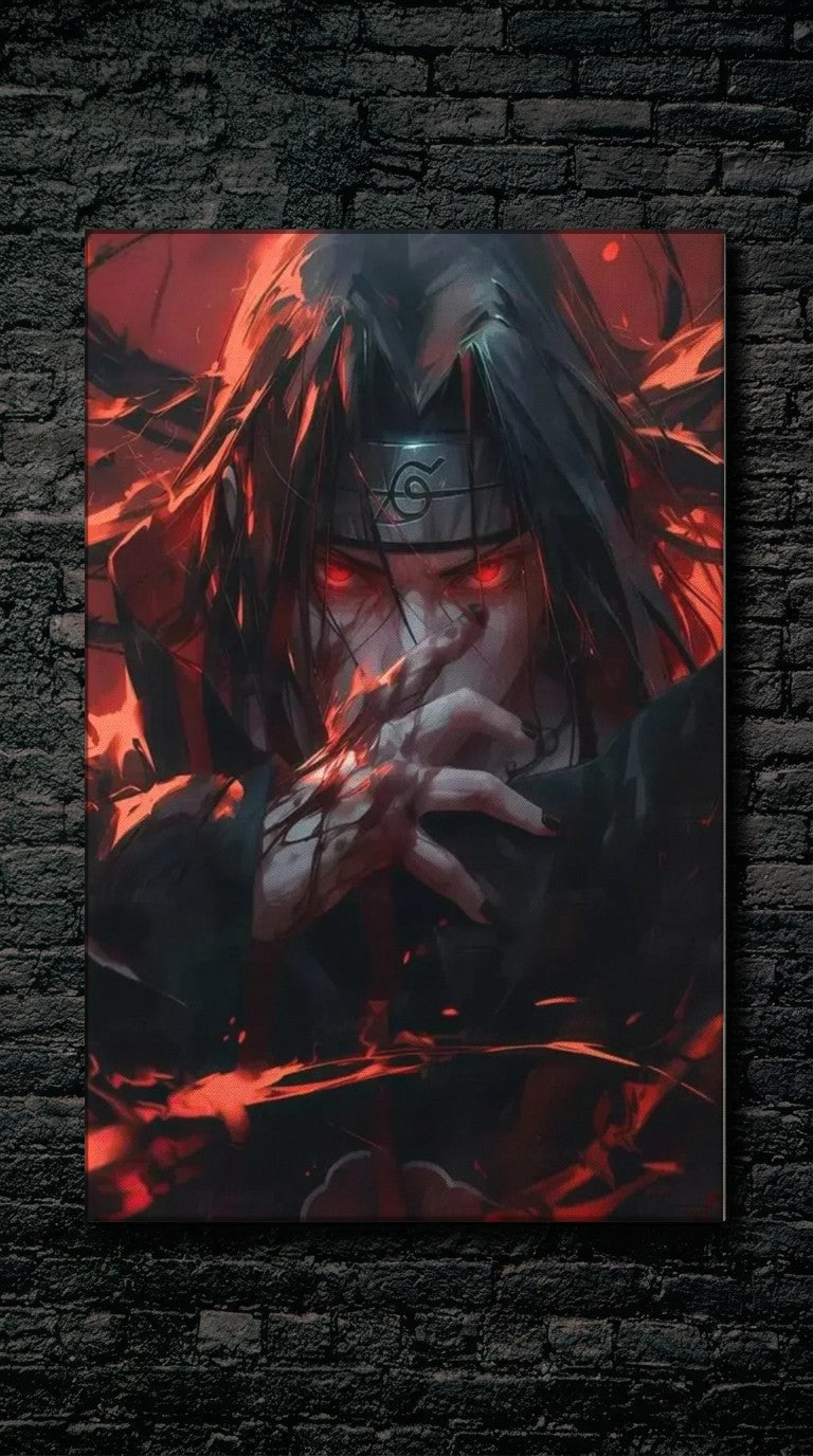 Anime Art acrylic wall art on a dark brick wall