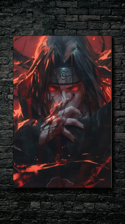 Anime Art acrylic wall art on a dark brick wall