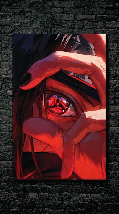 Anime Art acrylic wall art on a dark brick wall