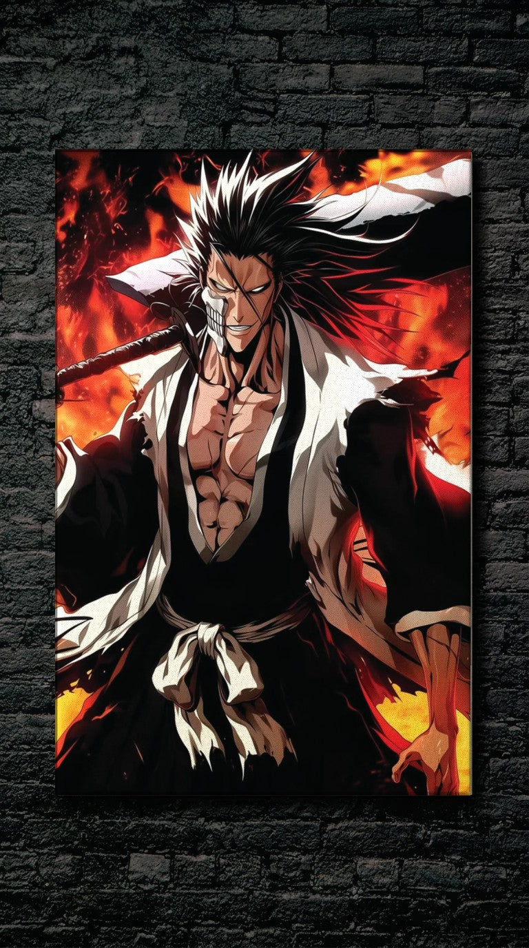 Anime Art acrylic wall art on a dark brick wall