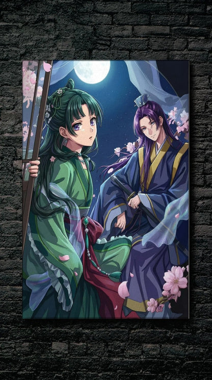 Anime Art acrylic wall art on a dark brick wall