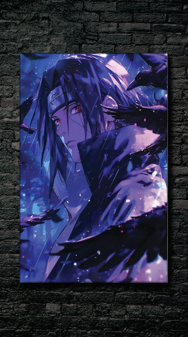 Anime Art acrylic wall art on a dark brick wall