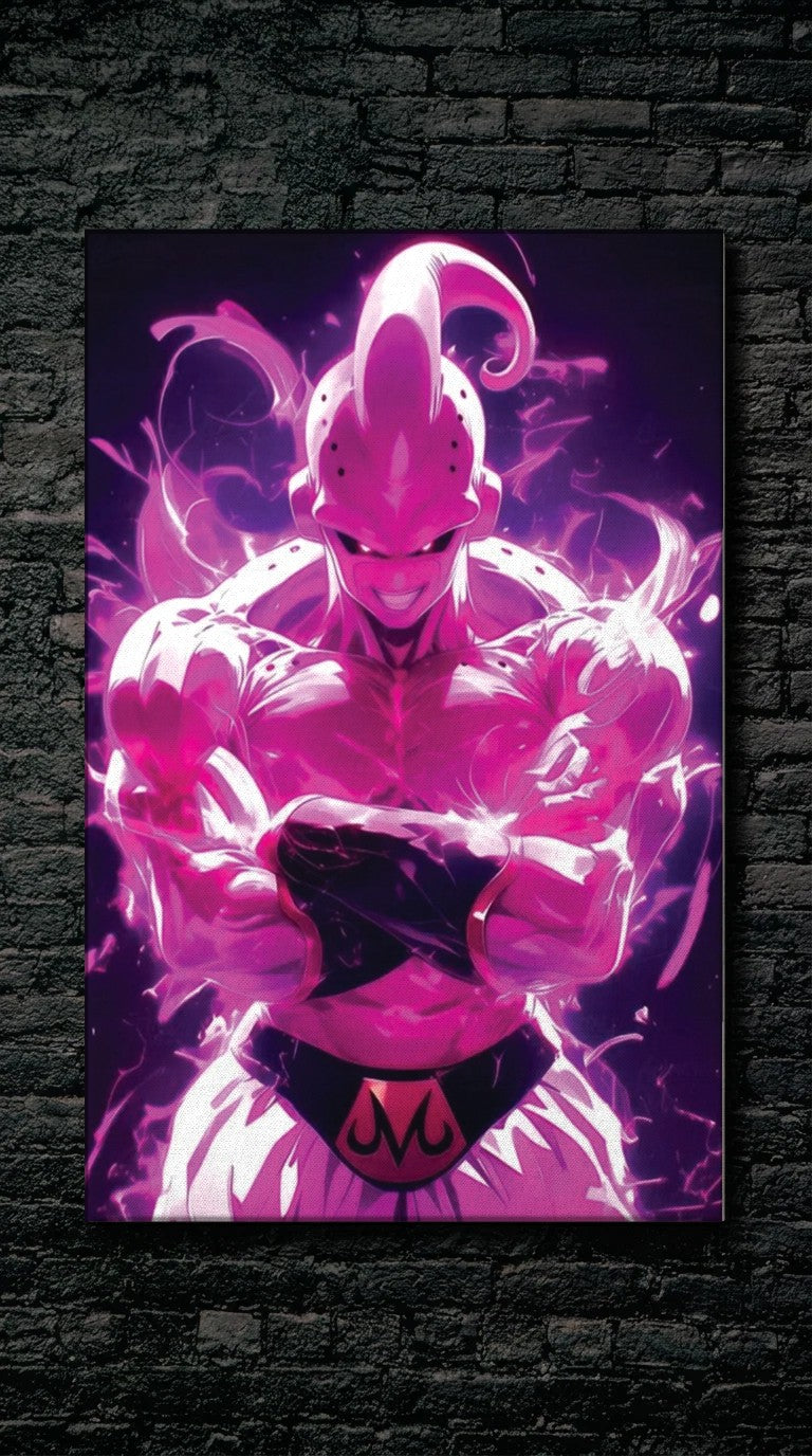 Anime Art acrylic wall art on a dark brick wall