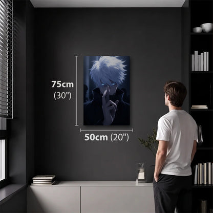 Anime Art 50x75 cm acrylic wall art in a dark modern room