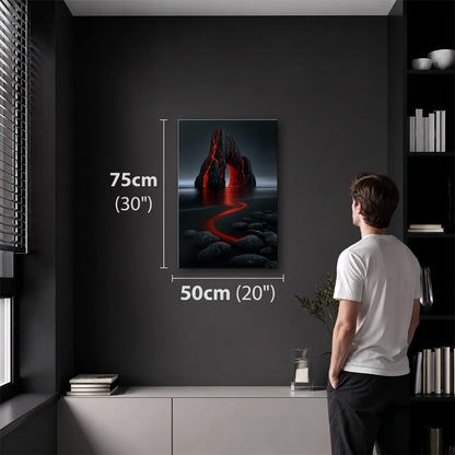 Nature Art 50x75 cm acrylic wall art in a dark modern room