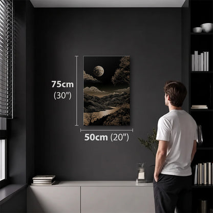 Nature Art 50x75 cm acrylic wall art in a dark modern room