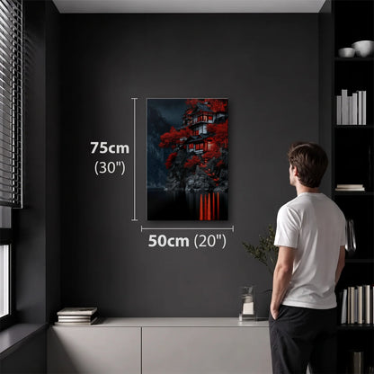 Nature Art 50x75 cm acrylic wall art in a dark modern room