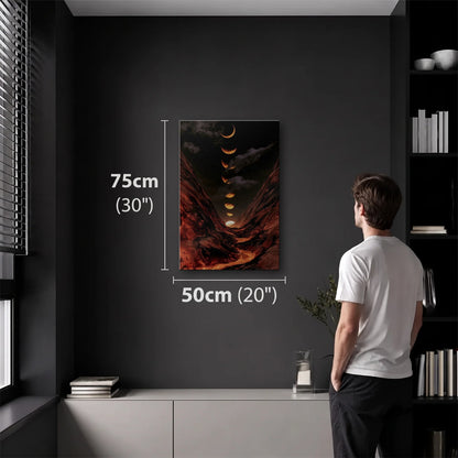 Nature Art 50x75 cm acrylic wall art in a dark modern room