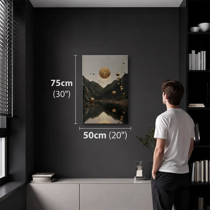 Nature Art 50x75 cm acrylic wall art in a dark modern room