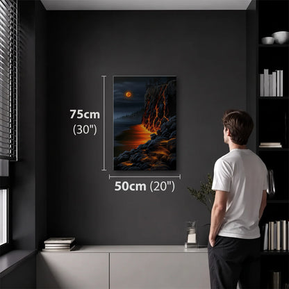 Nature Art 50x75 cm acrylic wall art in a dark modern room