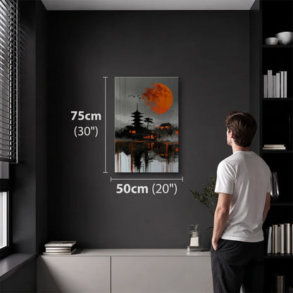 Nature Art 50x75 cm acrylic wall art in a dark modern room