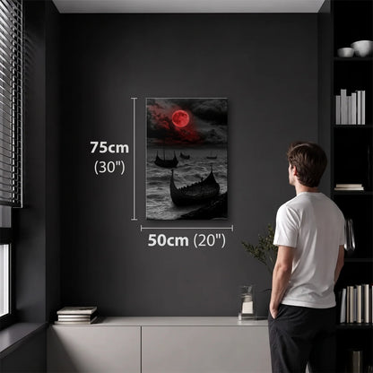 Nature Art 50x75 cm acrylic wall art in a dark modern room