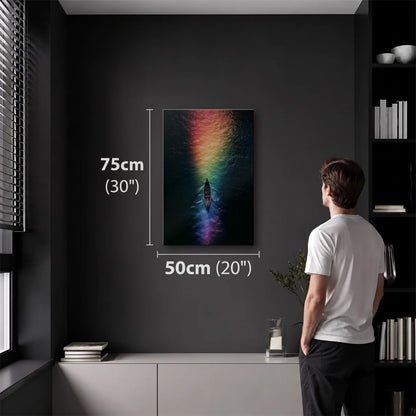 Nature Art 50x75 cm acrylic wall art in a dark modern room