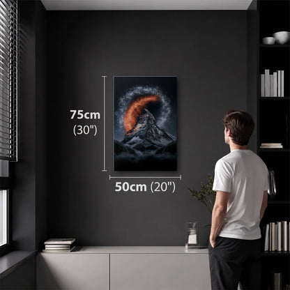 Nature Art 50x75 cm acrylic wall art in a dark modern room