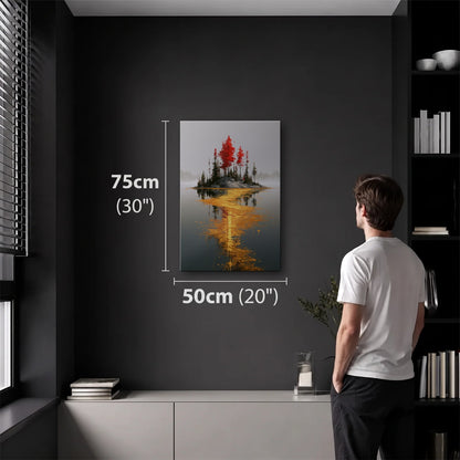 Nature Art 50x75 cm acrylic wall art in a dark modern room