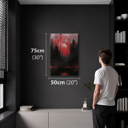 Nature Art 50x75 cm acrylic wall art in a dark modern room
