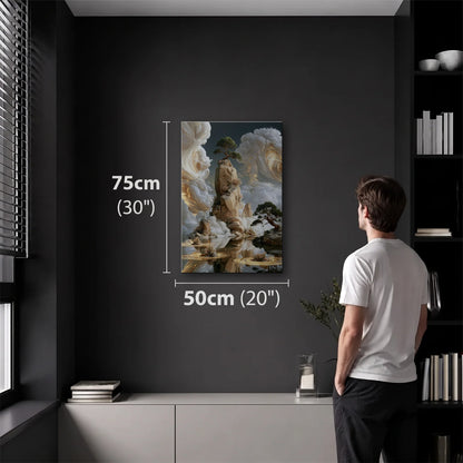Nature Art 50x75 cm acrylic wall art in a dark modern room