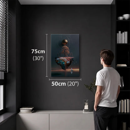 Nature Art 50x75 cm acrylic wall art in a dark modern room
