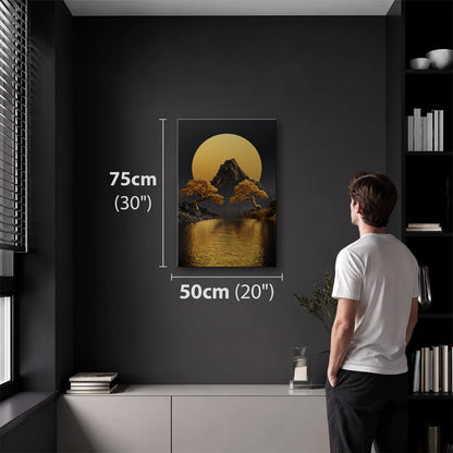 Nature Art 50x75 cm acrylic wall art in a dark modern room