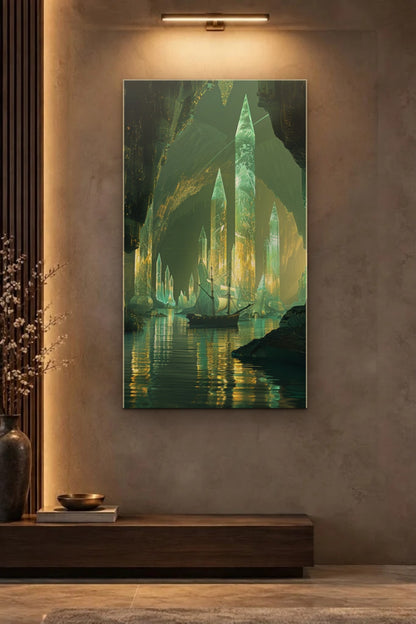 Nature Art glossy acrylic wall art on a wall