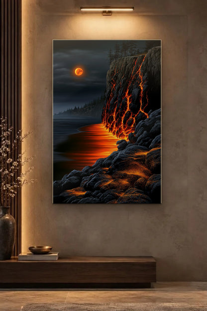 Nature Art glossy acrylic wall art on a wall
