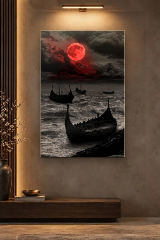 Nature Art glossy acrylic wall art on a wall