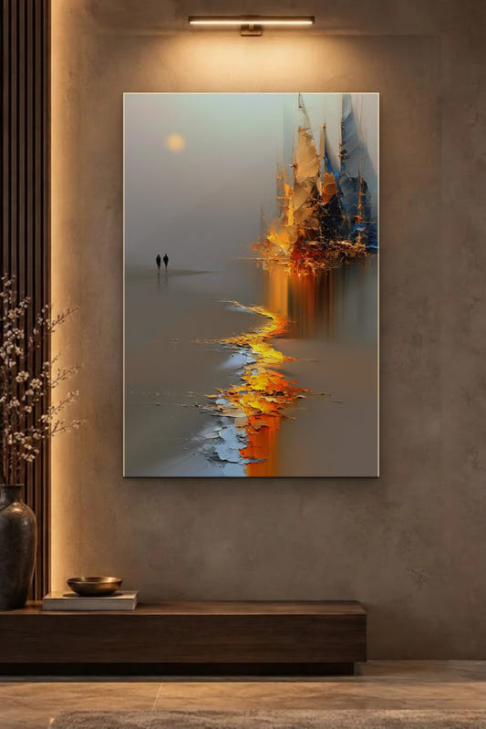 Nature Art glossy acrylic wall art on a wall