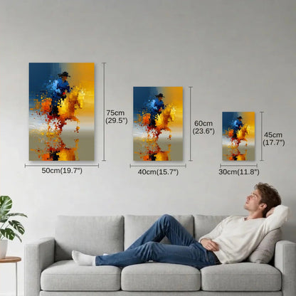 Abstract Art size guide 30x45, 40x60, 50x75 cm