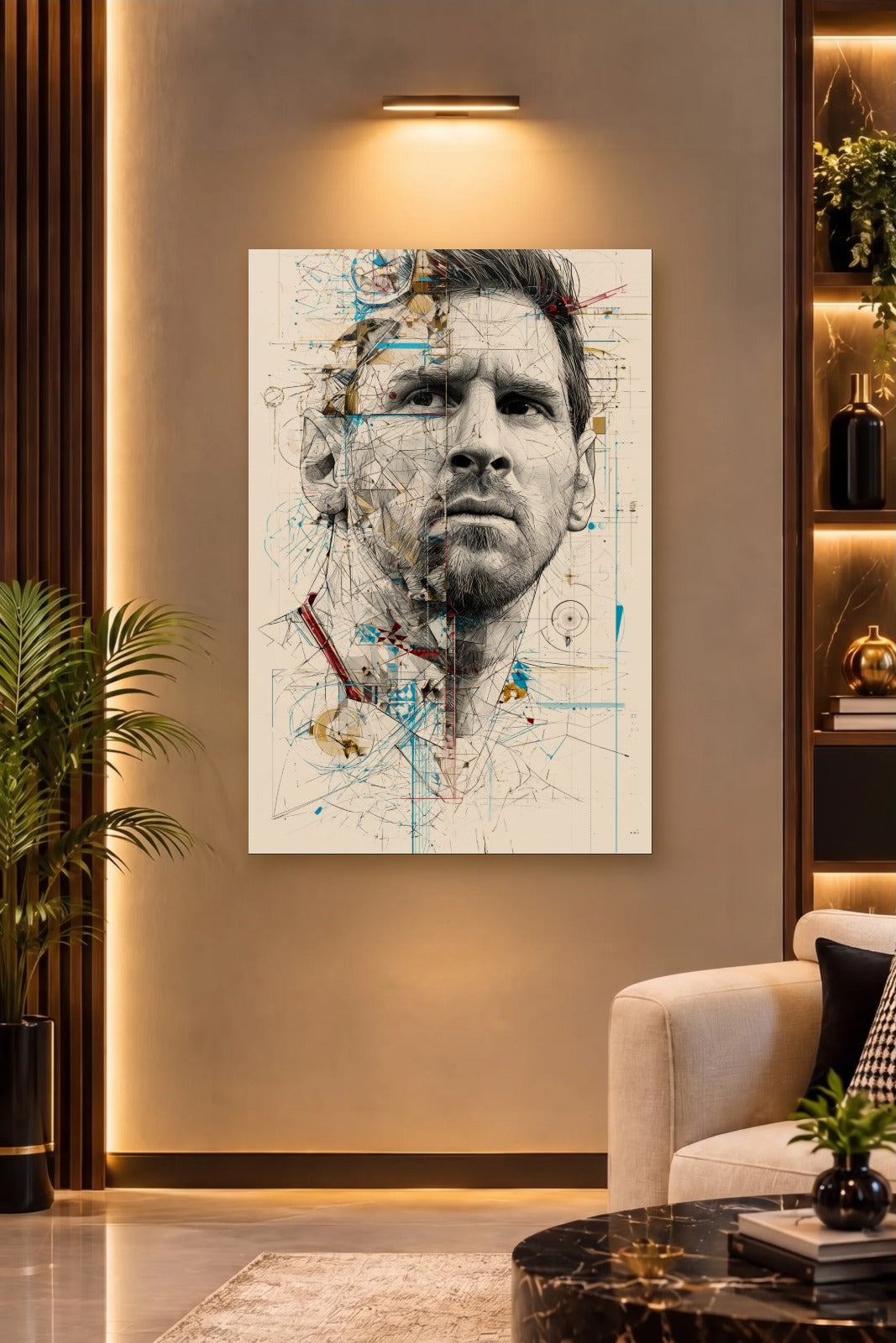 Cinematic Art acrylic wall art on a warm-lit luxury wall