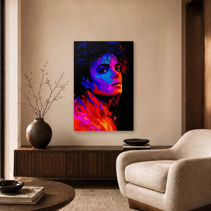 Cinematic Art acrylic wall art in a beige living room
