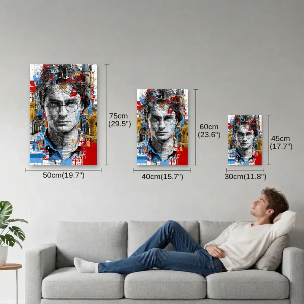 Cinematic Art size guide 30x45, 40x60, 50x75 cm