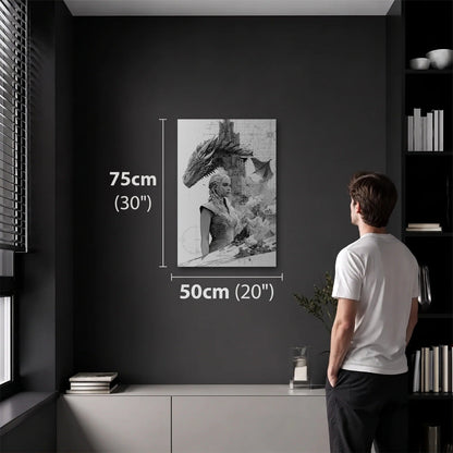 Cinematic Art 50x75 cm acrylic wall art in a dark modern room
