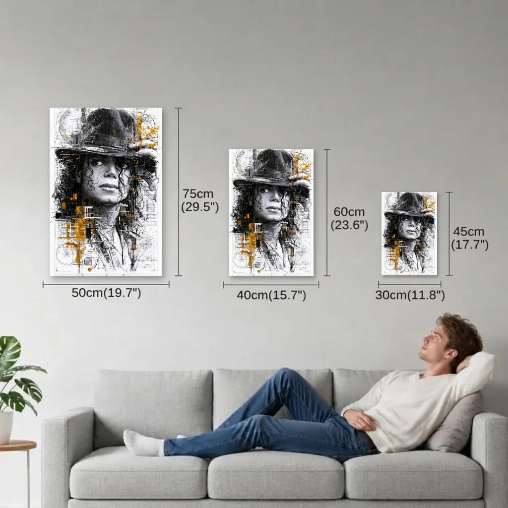 Cinematic Art size guide 30x45, 40x60, 50x75 cm