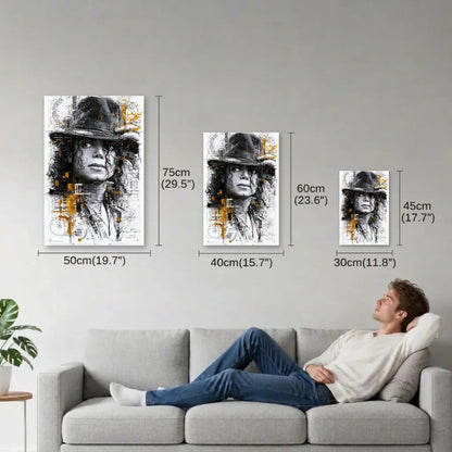 Cinematic Art size guide 30x45, 40x60, 50x75 cm