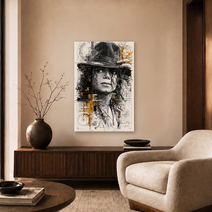 Cinematic Art acrylic wall art in a beige living room