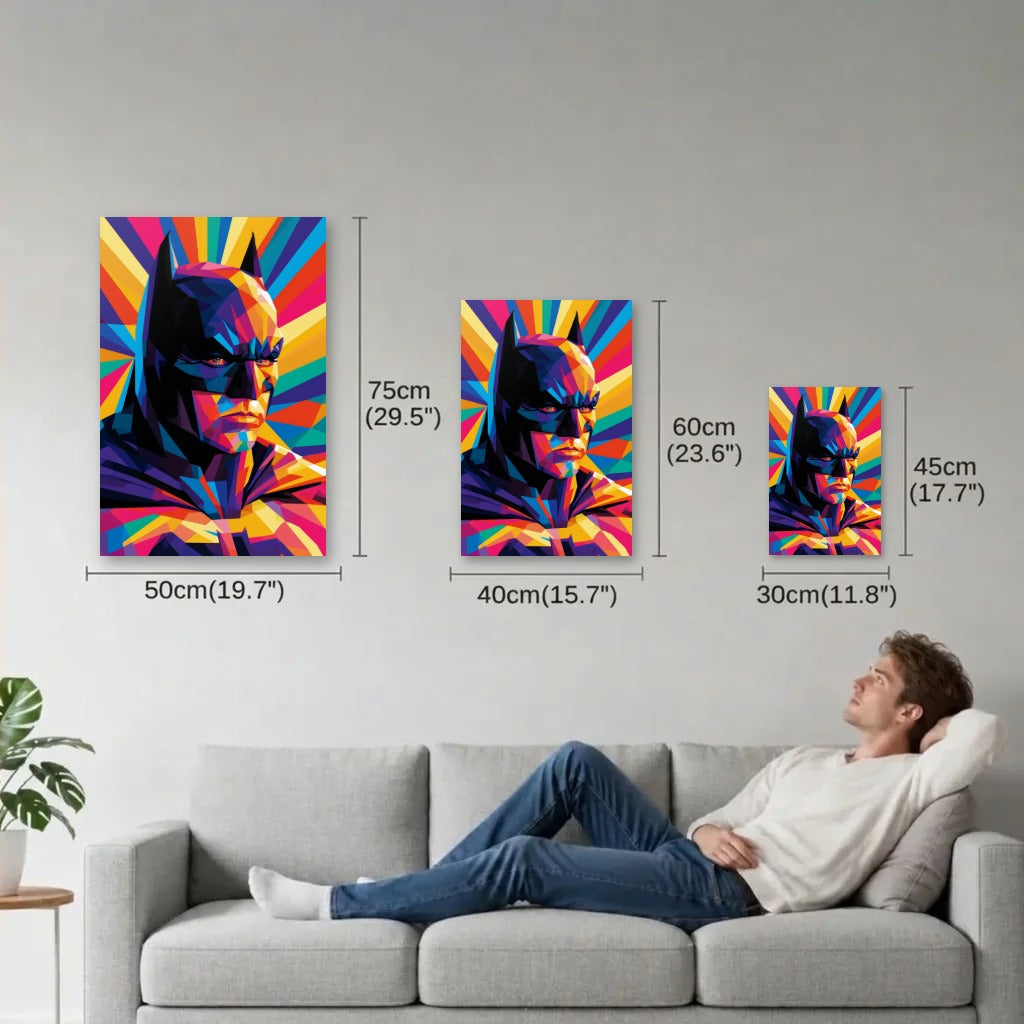 Cinematic Art size guide 30x45, 40x60, 50x75 cm
