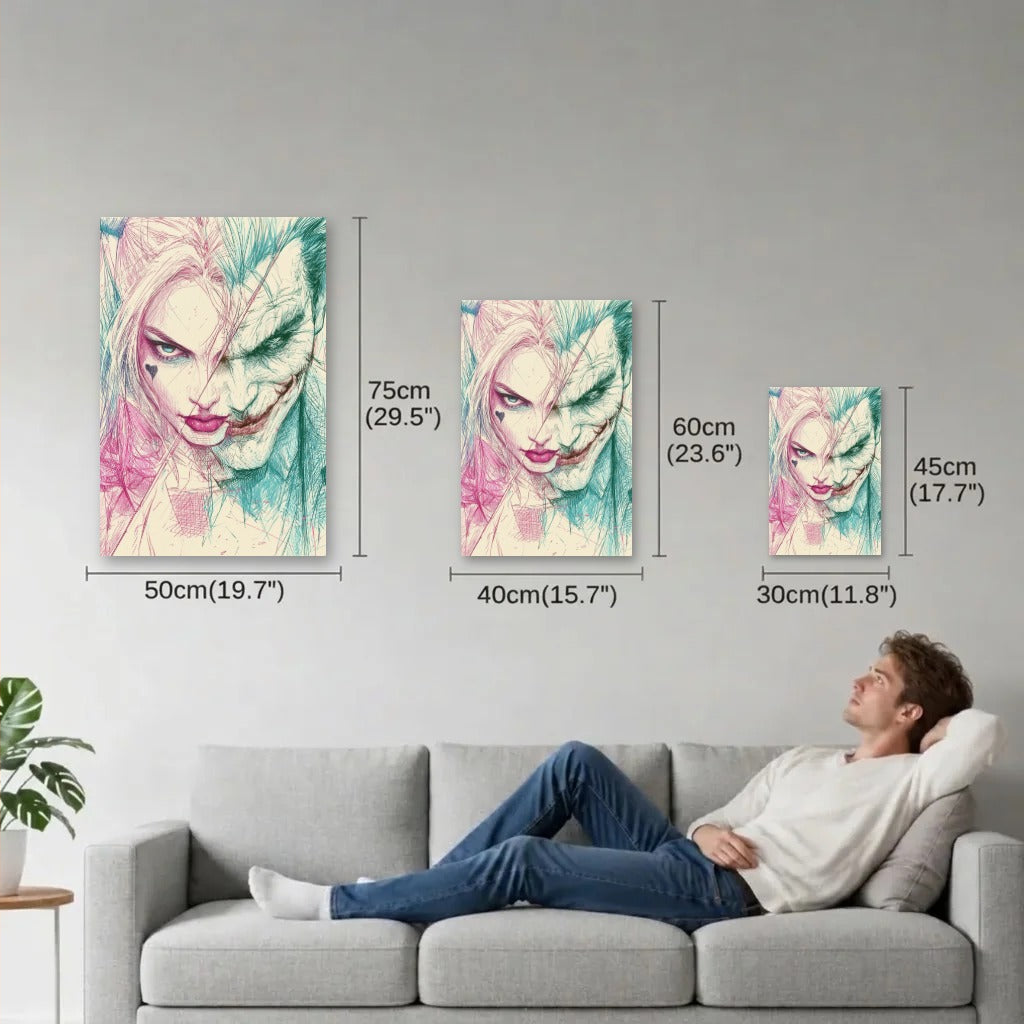 Cinematic Art size guide 30x45, 40x60, 50x75 cm