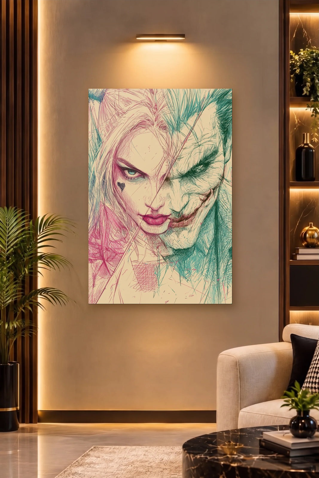 Cinematic Art acrylic wall art on a warm-lit luxury wall