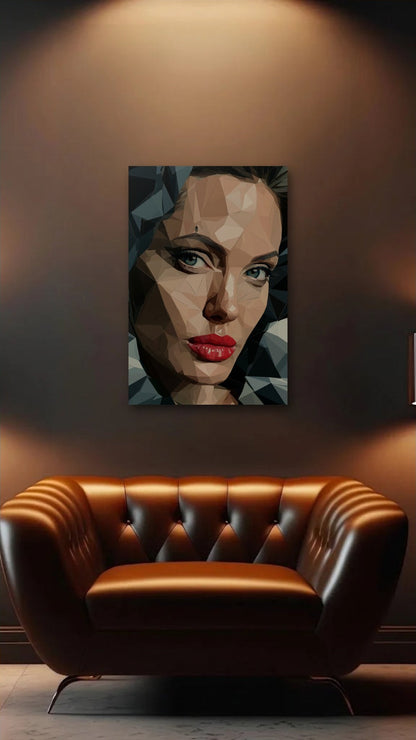 Cinematic Art acrylic wall art above a leather armchair