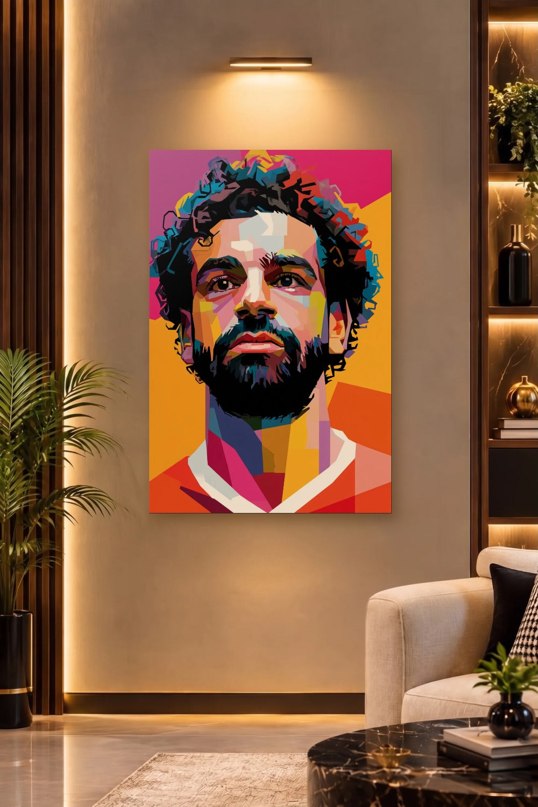 Cinematic Art acrylic wall art on a warm-lit luxury wall