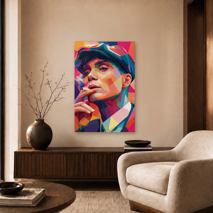 Cinematic Art acrylic wall art in a beige living room