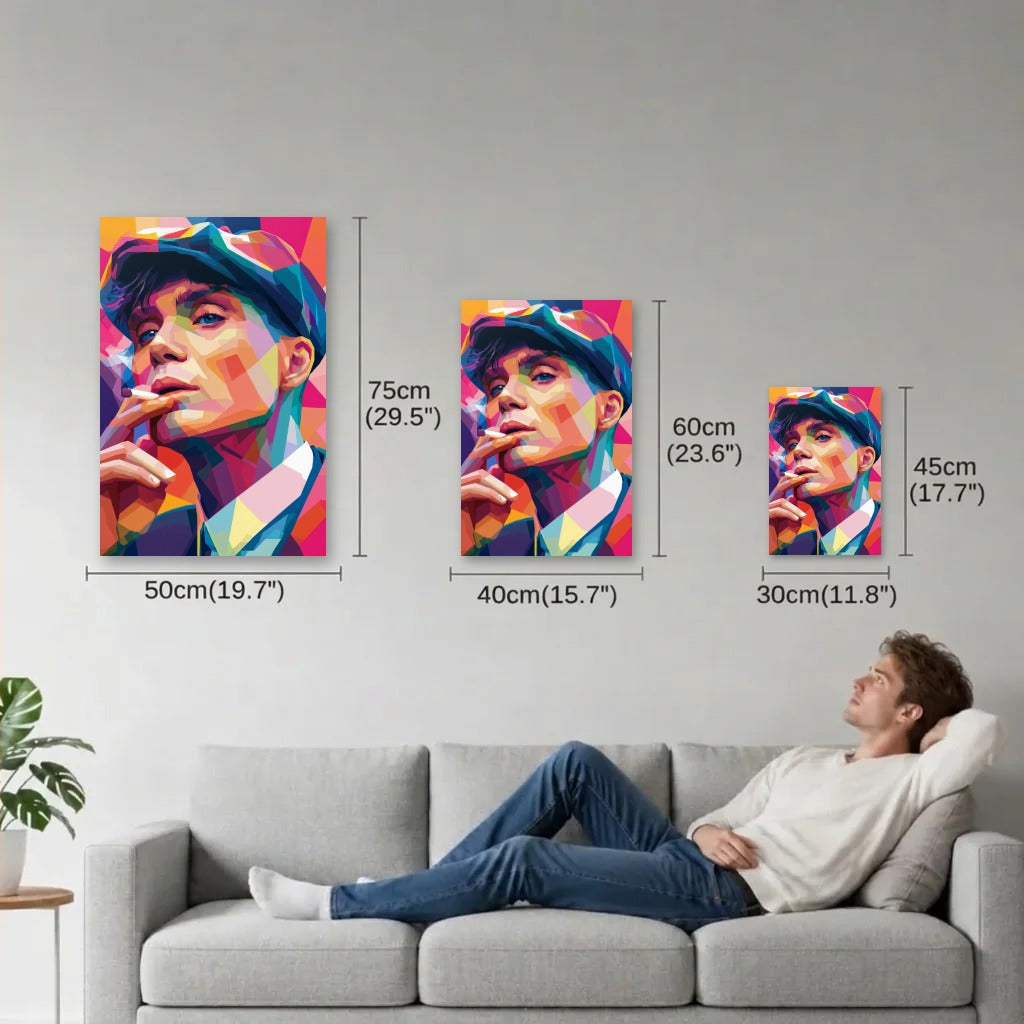 Cinematic Art size guide 30x45, 40x60, 50x75 cm