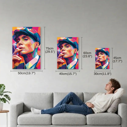 Cinematic Art size guide 30x45, 40x60, 50x75 cm