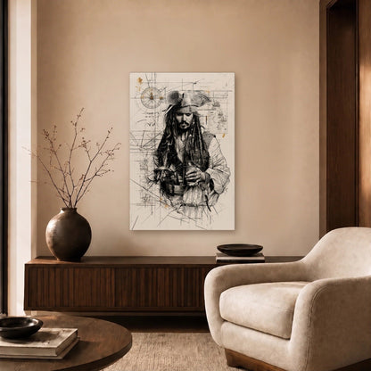 Cinematic Art acrylic wall art in a beige living room