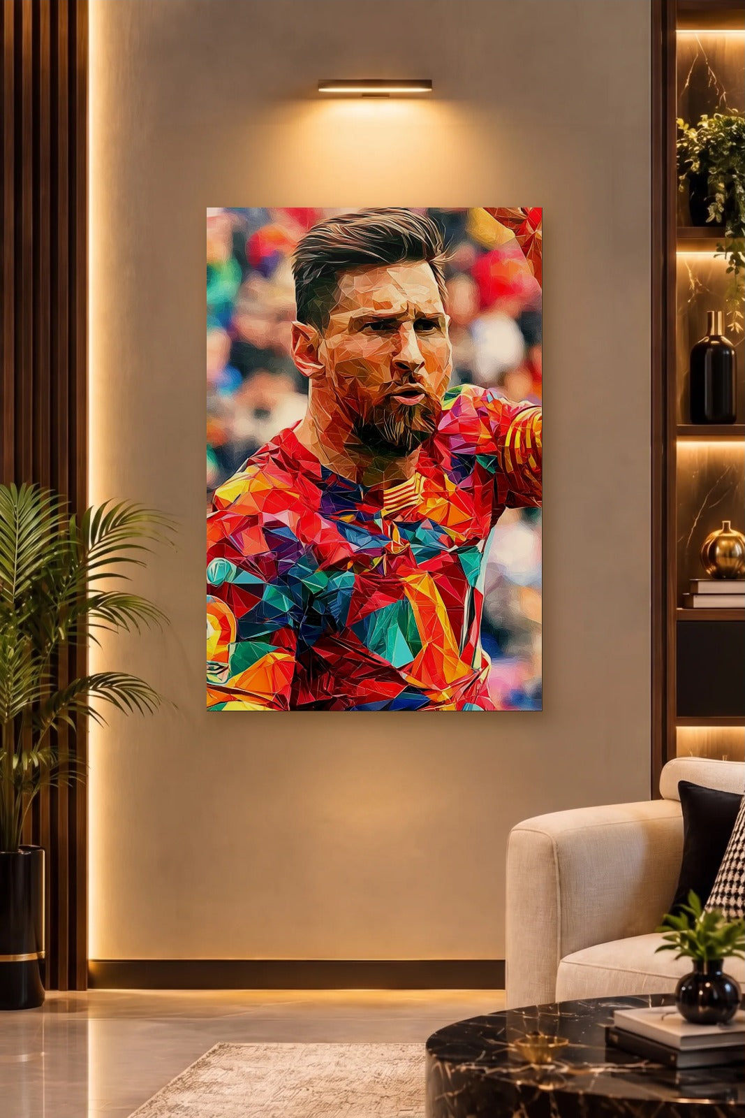 Cinematic Art acrylic wall art on a warm-lit luxury wall