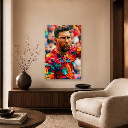 Cinematic Art acrylic wall art in a beige living room